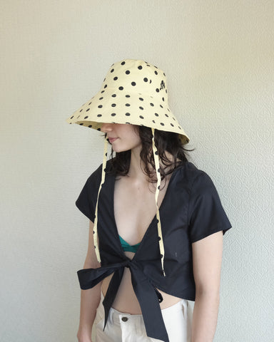 Sun Hat, Yellow Dot
