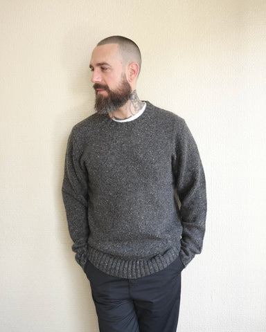 Thick Sweater, Black Fleck