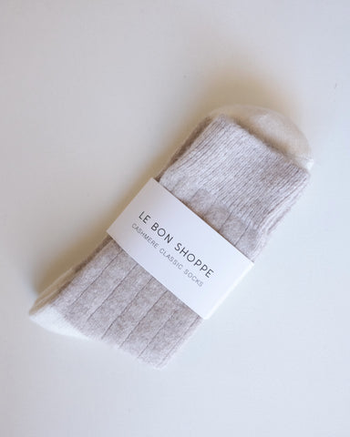 Cashmere Classic Sock, Fawn