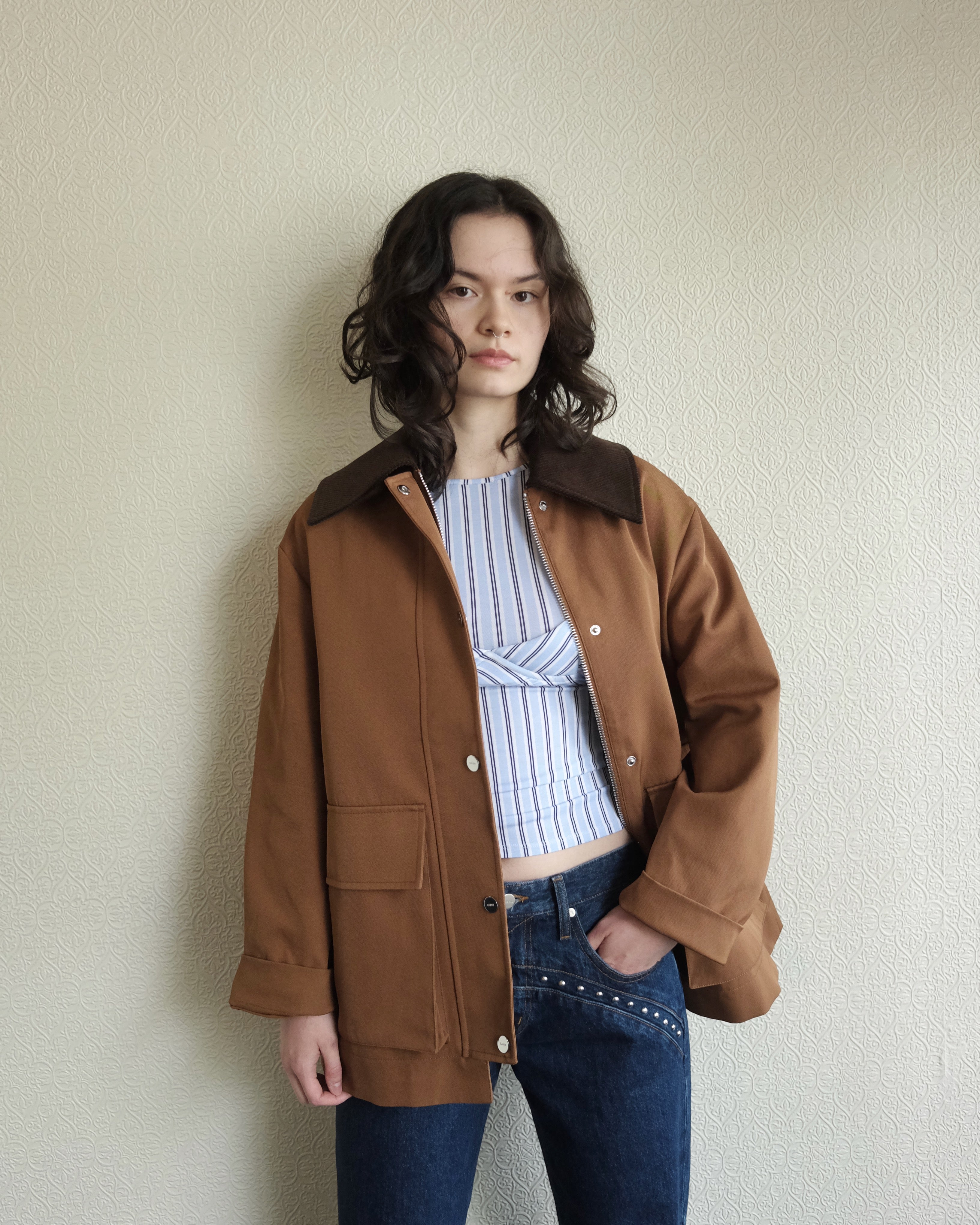 Twill Jacket, Brown Twill