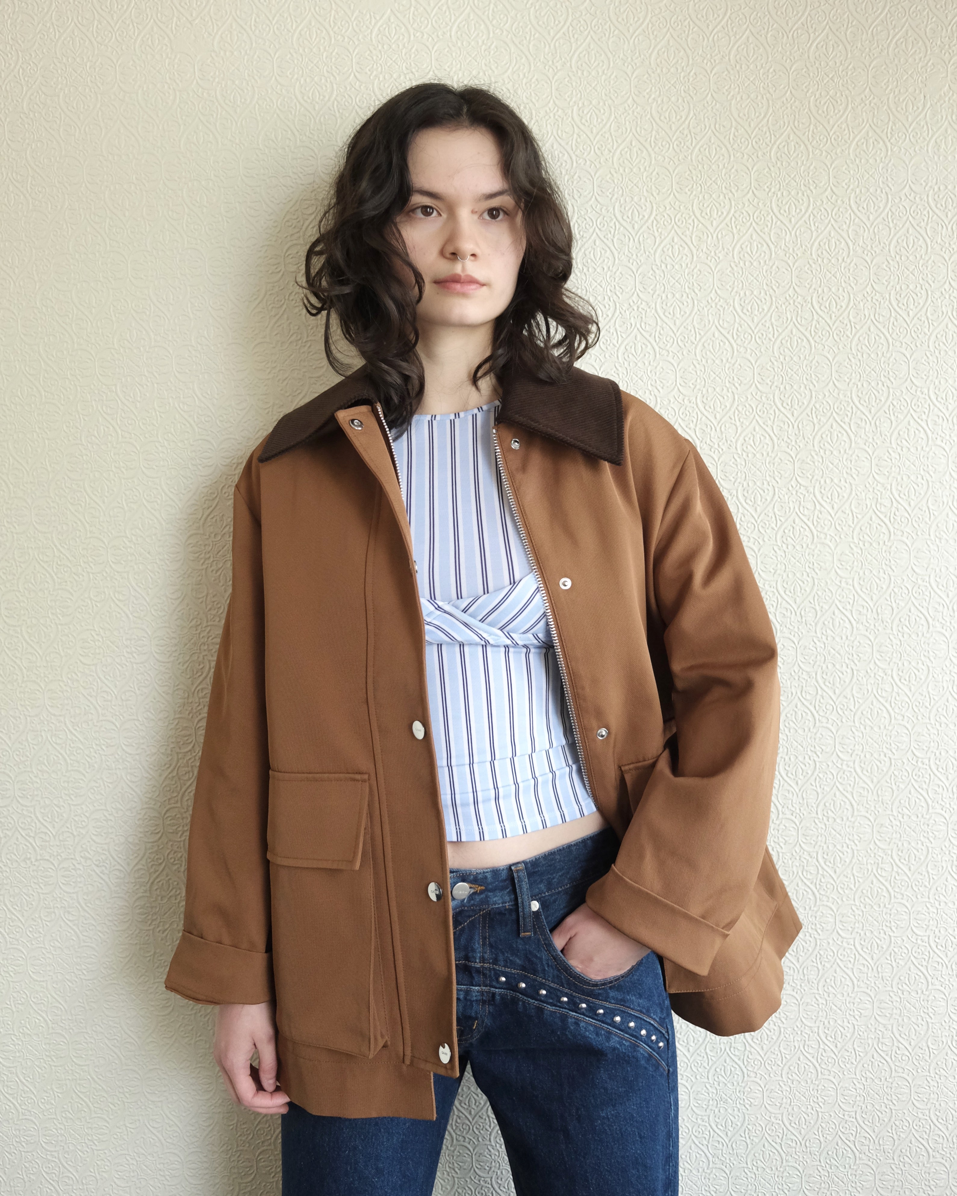 Twill Jacket, Brown Twill