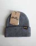Waffle Knit Beanie, Charcoal