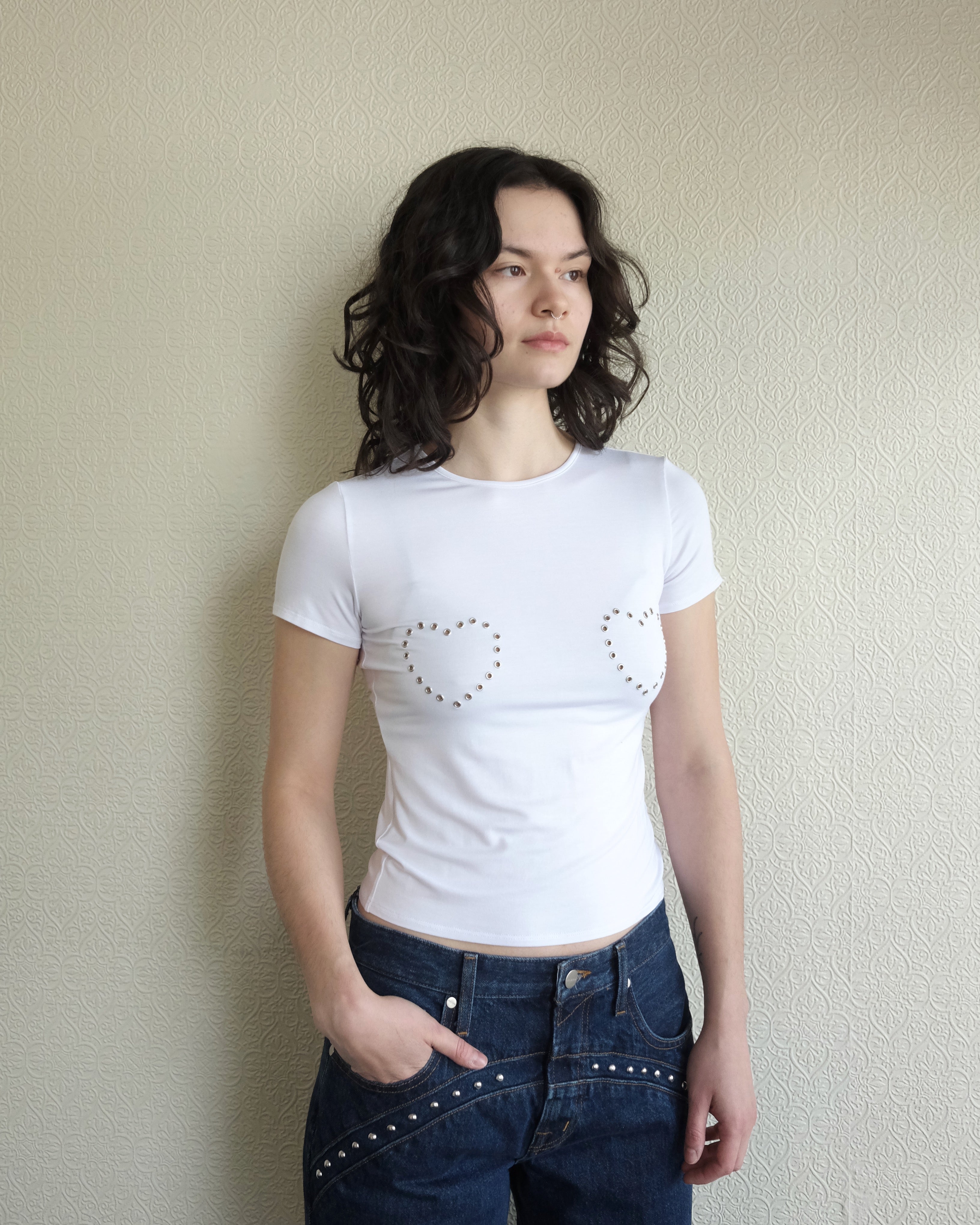 MIAOU Mini Tee, White Grommet