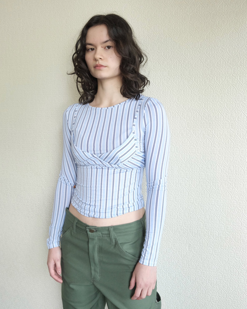 MIAOU Cara Top, Blue Stripes