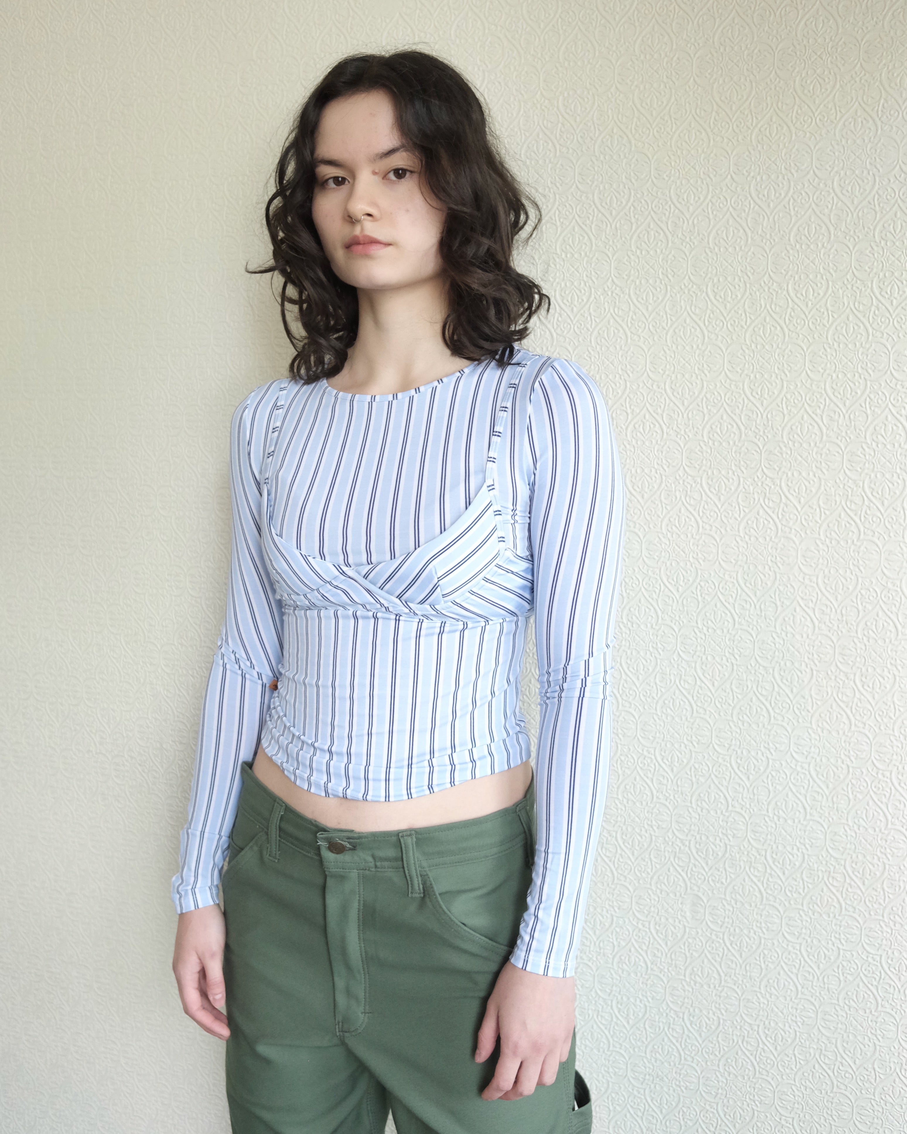 MIAOU Cara Top, Blue Stripes