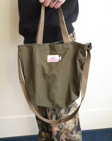 Battenwear Mini Packable Tote, Olive Drab / Tan