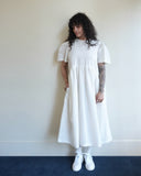 Spring Garden Dress, White Cotton