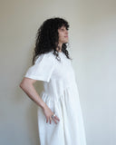 Spring Garden Dress, White Cotton