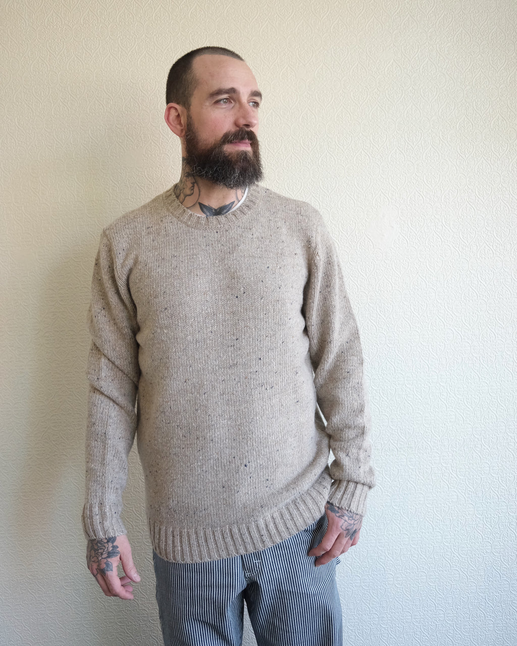 Thick Sweater, Oatmeal Fleck