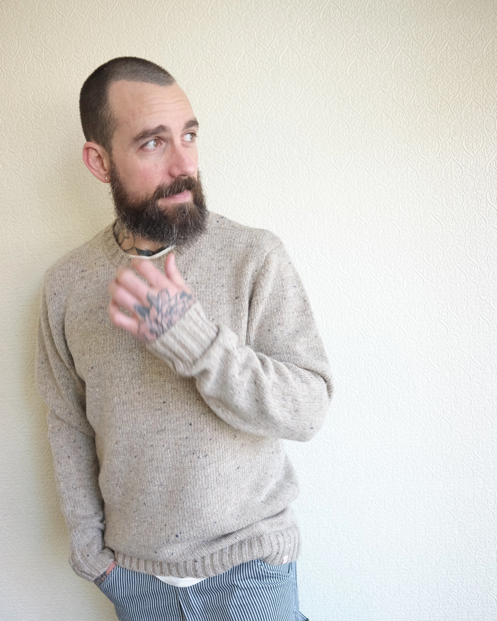 Thick Sweater, Oatmeal Fleck