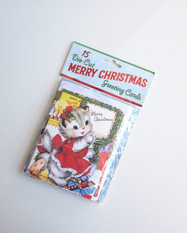 Die Cut Card Pack, Merry Christmas Cards
