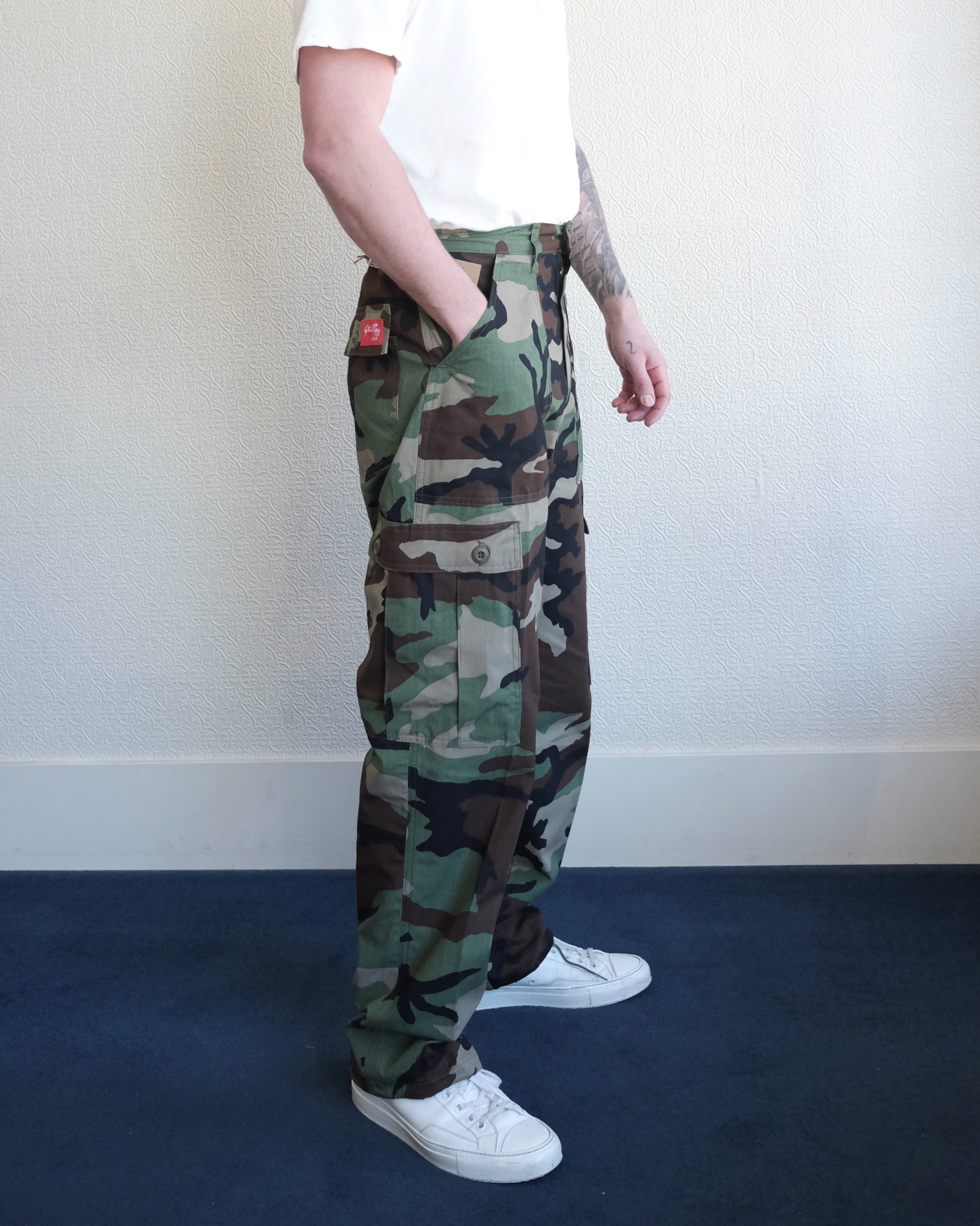 Red Label Six Pocket Pants, Woodland Camo