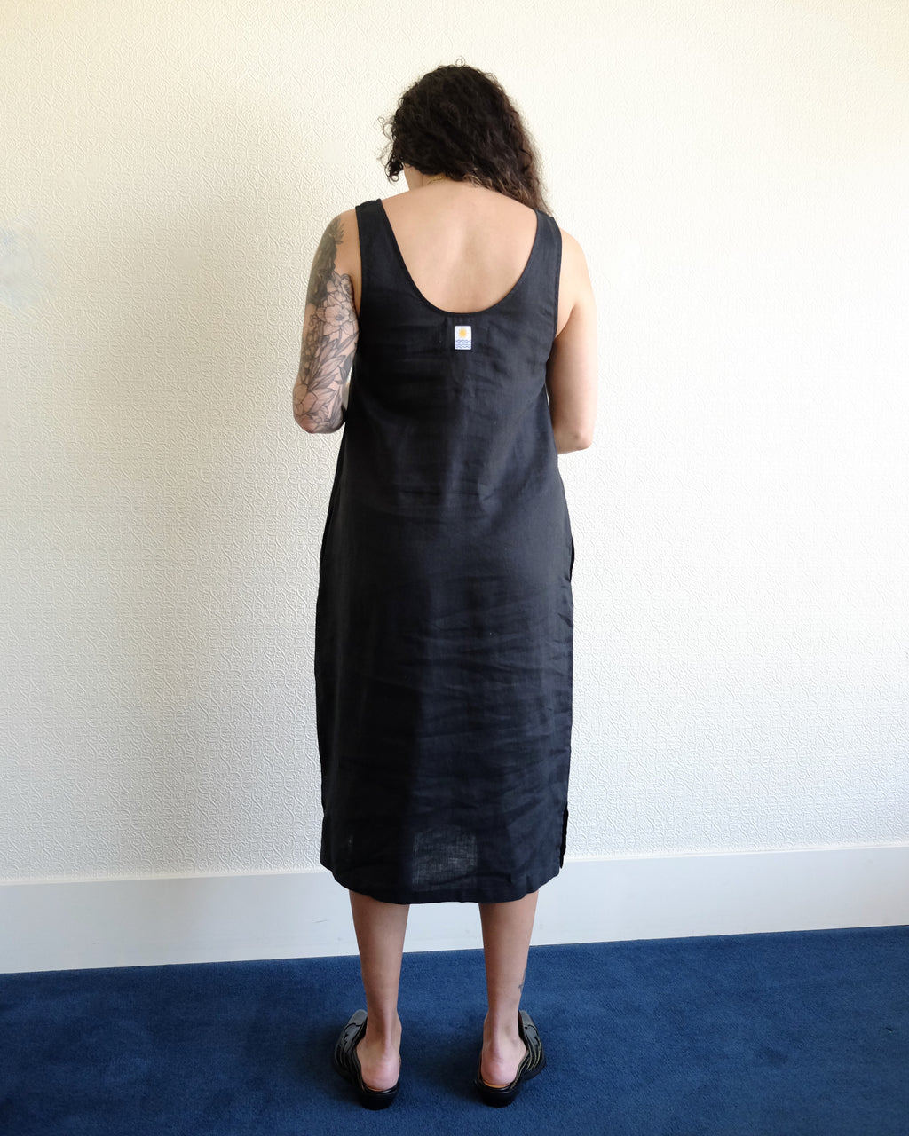 Linen Dress, Black