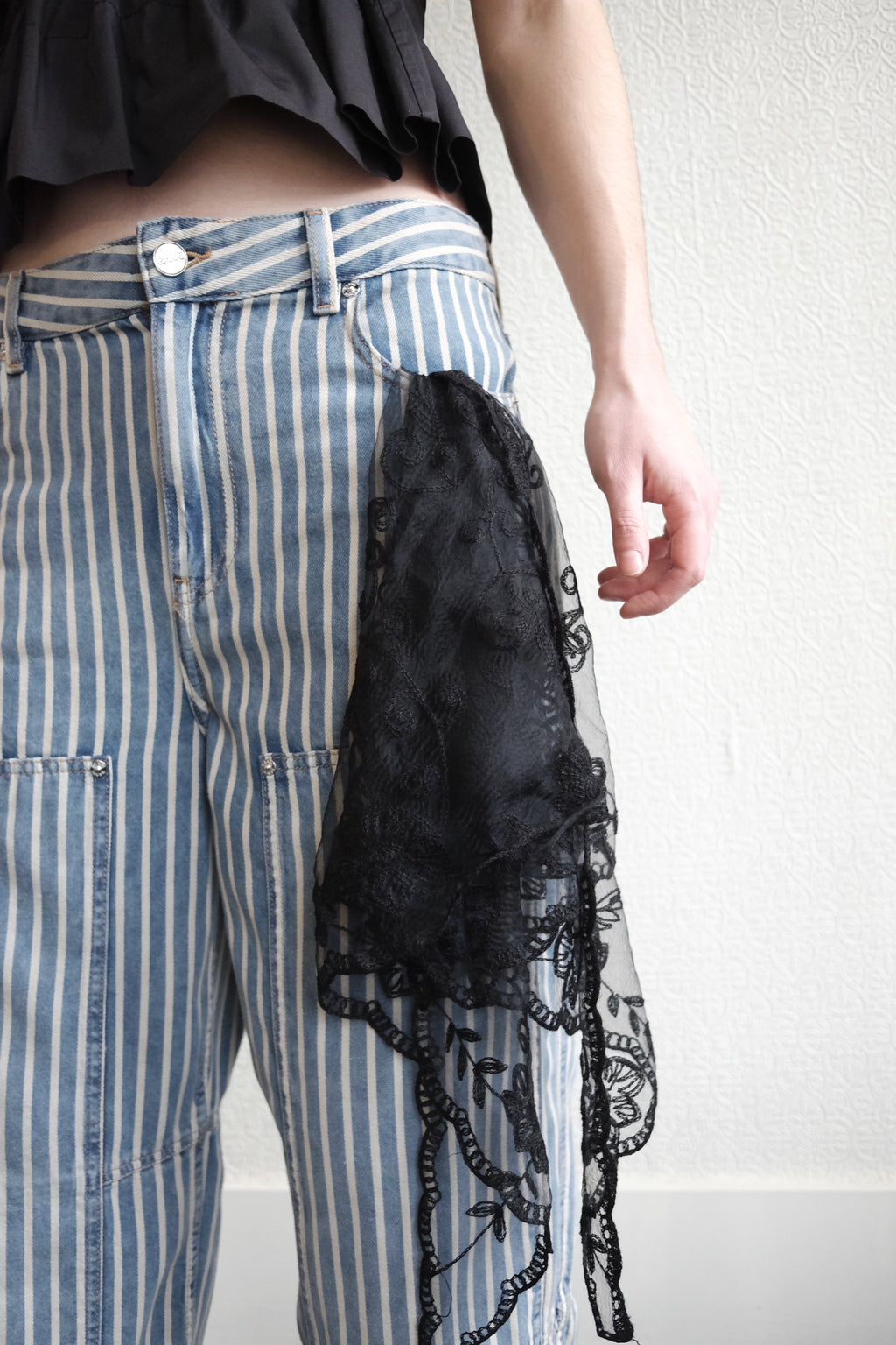 Lace Bandana, Black