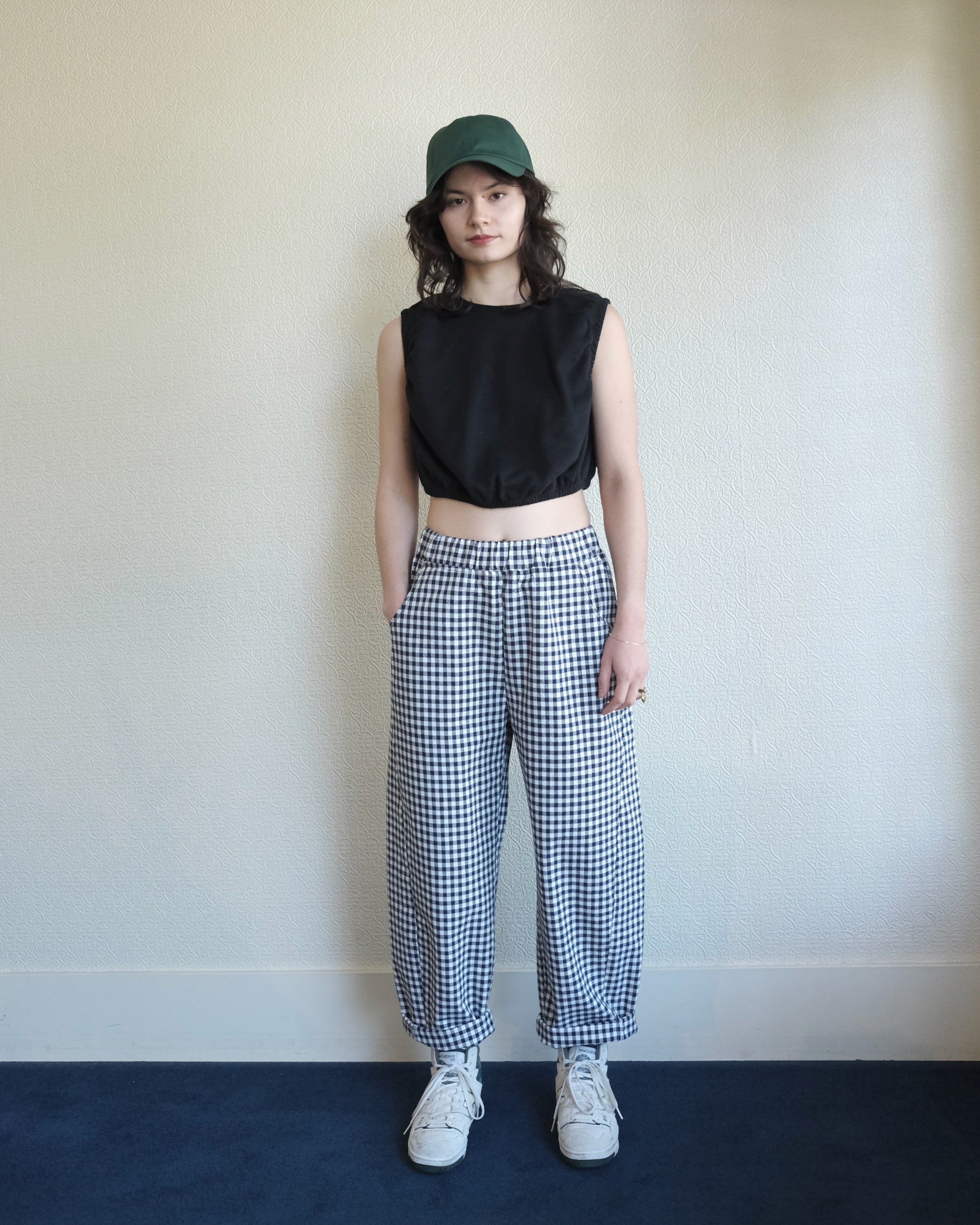 Arc Pant, Black Gingham