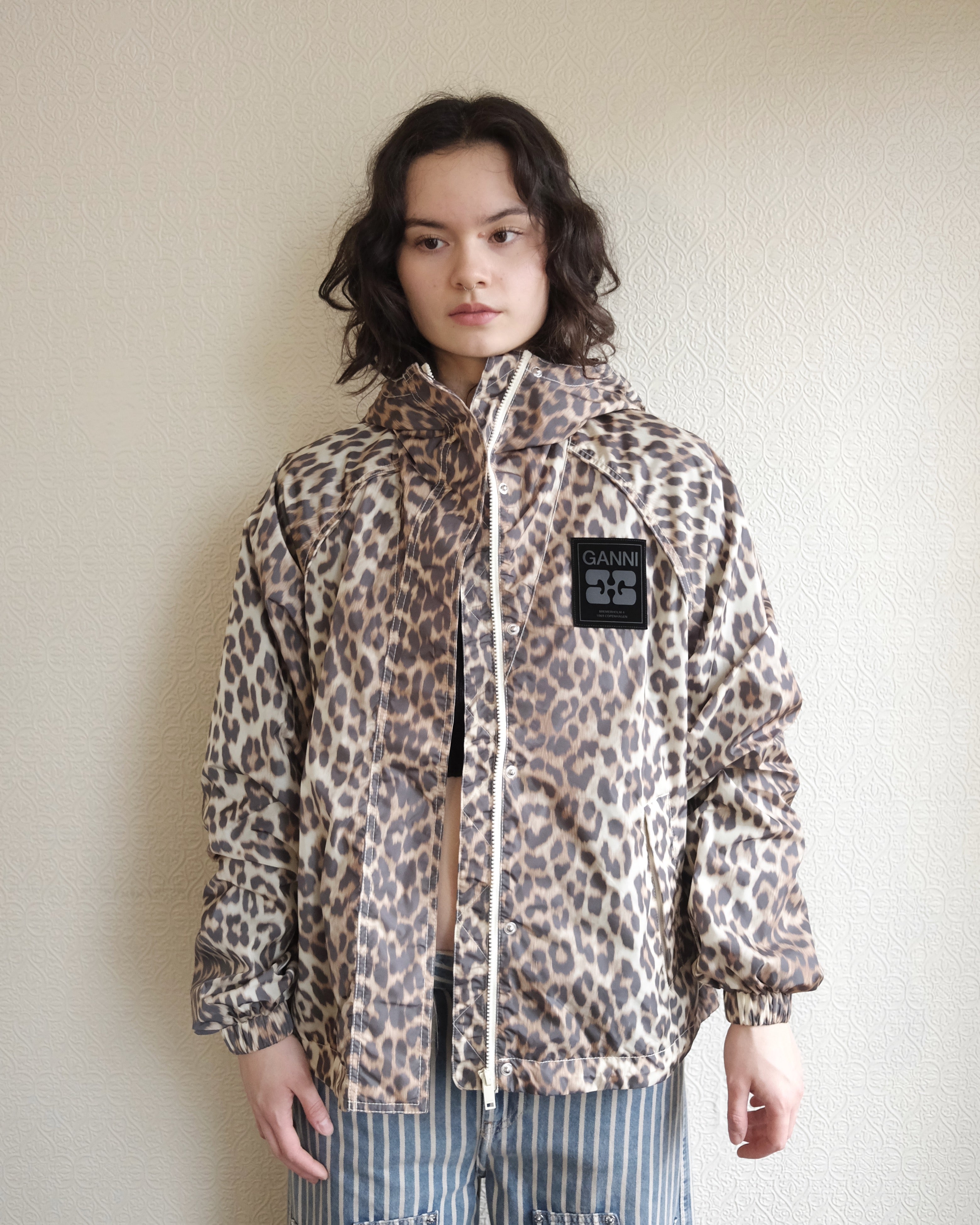 Flyweight Nylon Jacket, Leopard Print