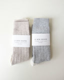 Mens Cashmere Socks, Fawn Taupe