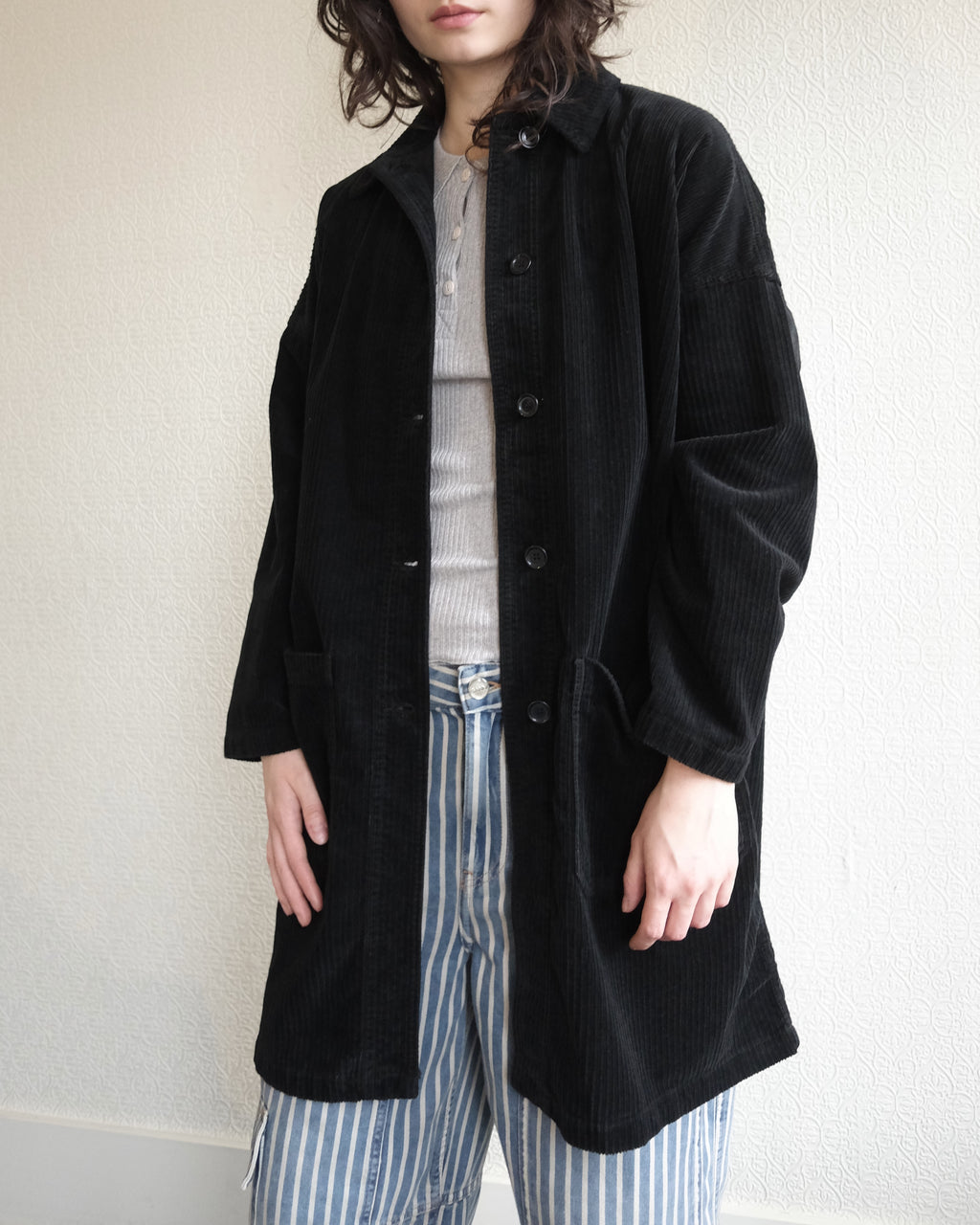 Corduroy Coat, Black
