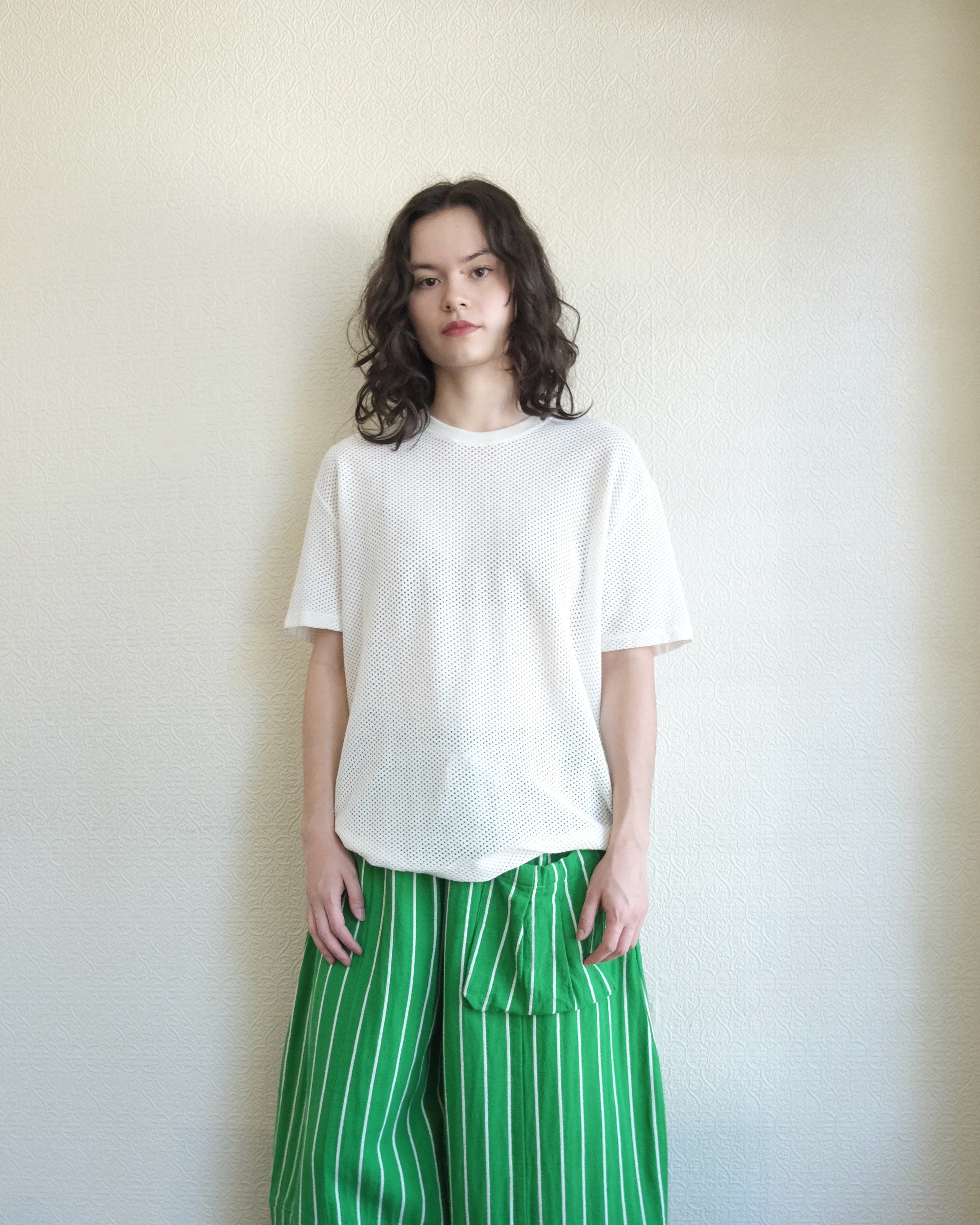 Mesh Tee, Washed White
