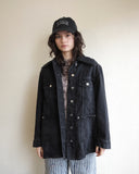 Washed Denim Jacket, Black