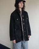 Washed Denim Jacket, Black