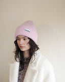 Recycled Wool Beanie, Lilac Sachet