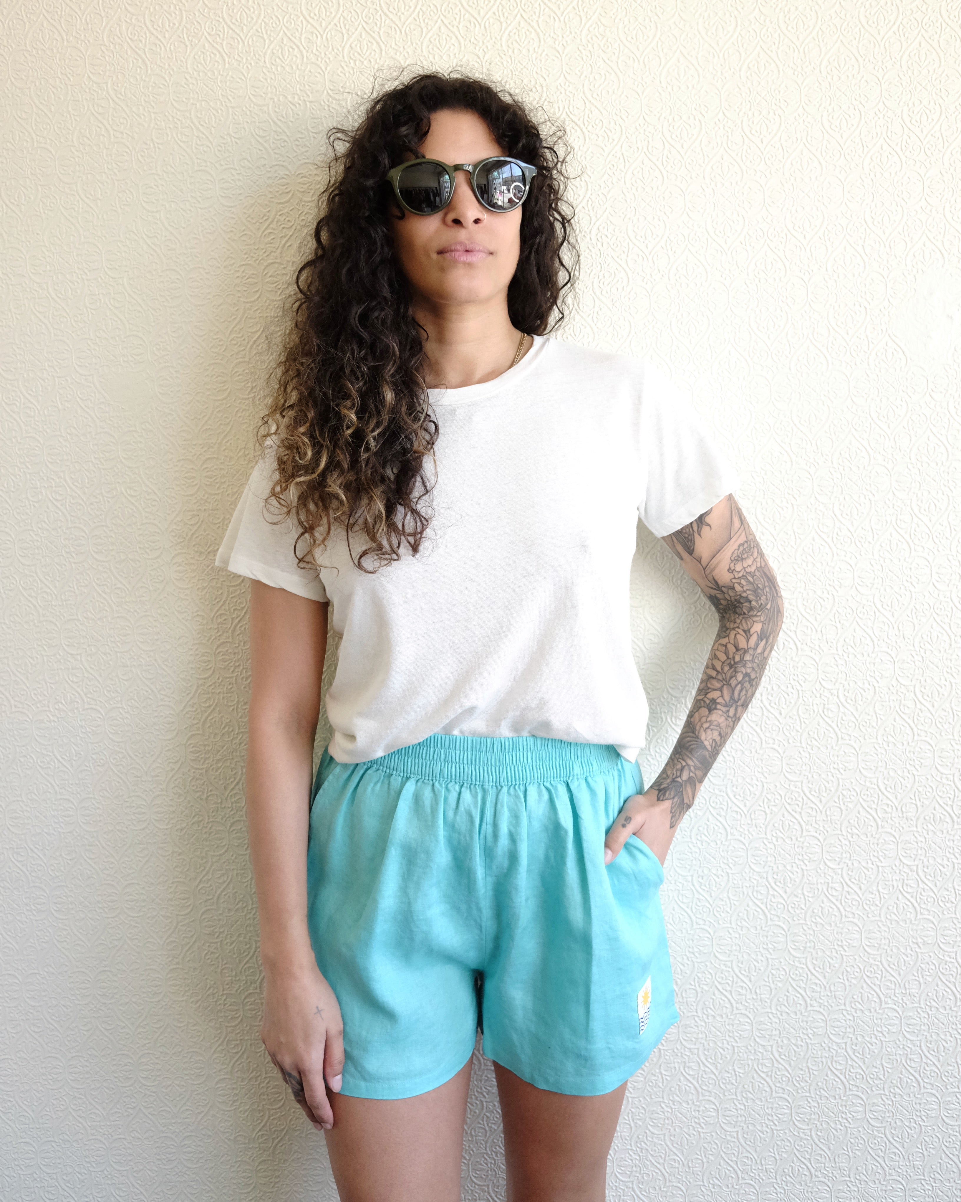 Lorel Cropped Tee, Washed White