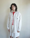 Hendry Coat, Wax Navy Stripe
