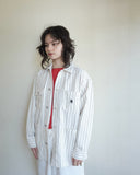 Hendry Coat, Wax Navy Stripe