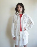 Hendry Coat, Wax Navy Stripe