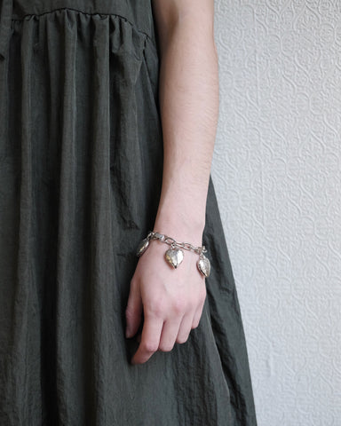 Heart Burn Bracelet, White Bronze Plate