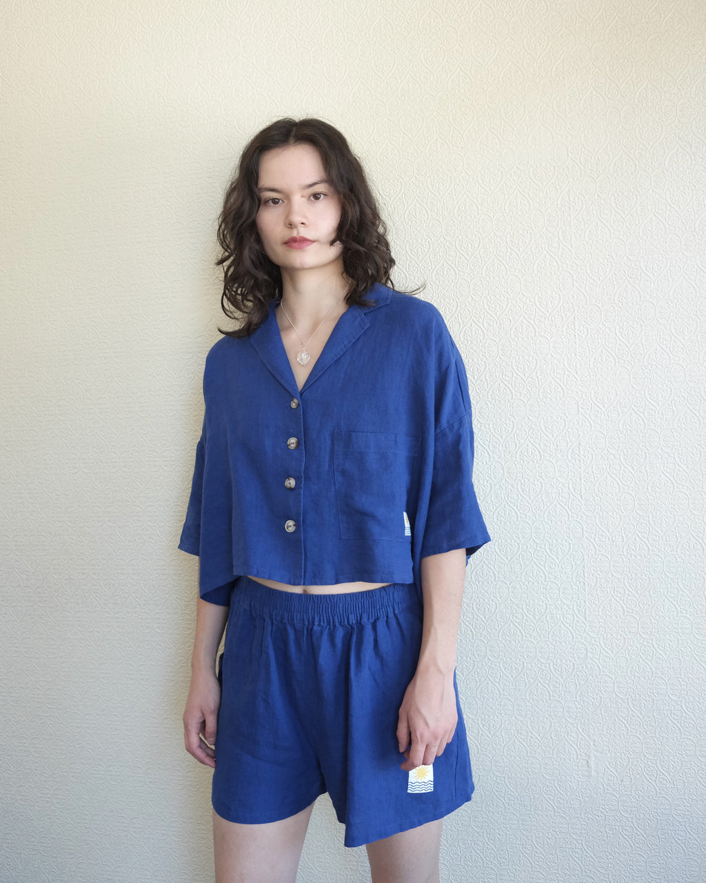 Maxim Shirt, Cobalt Linen
