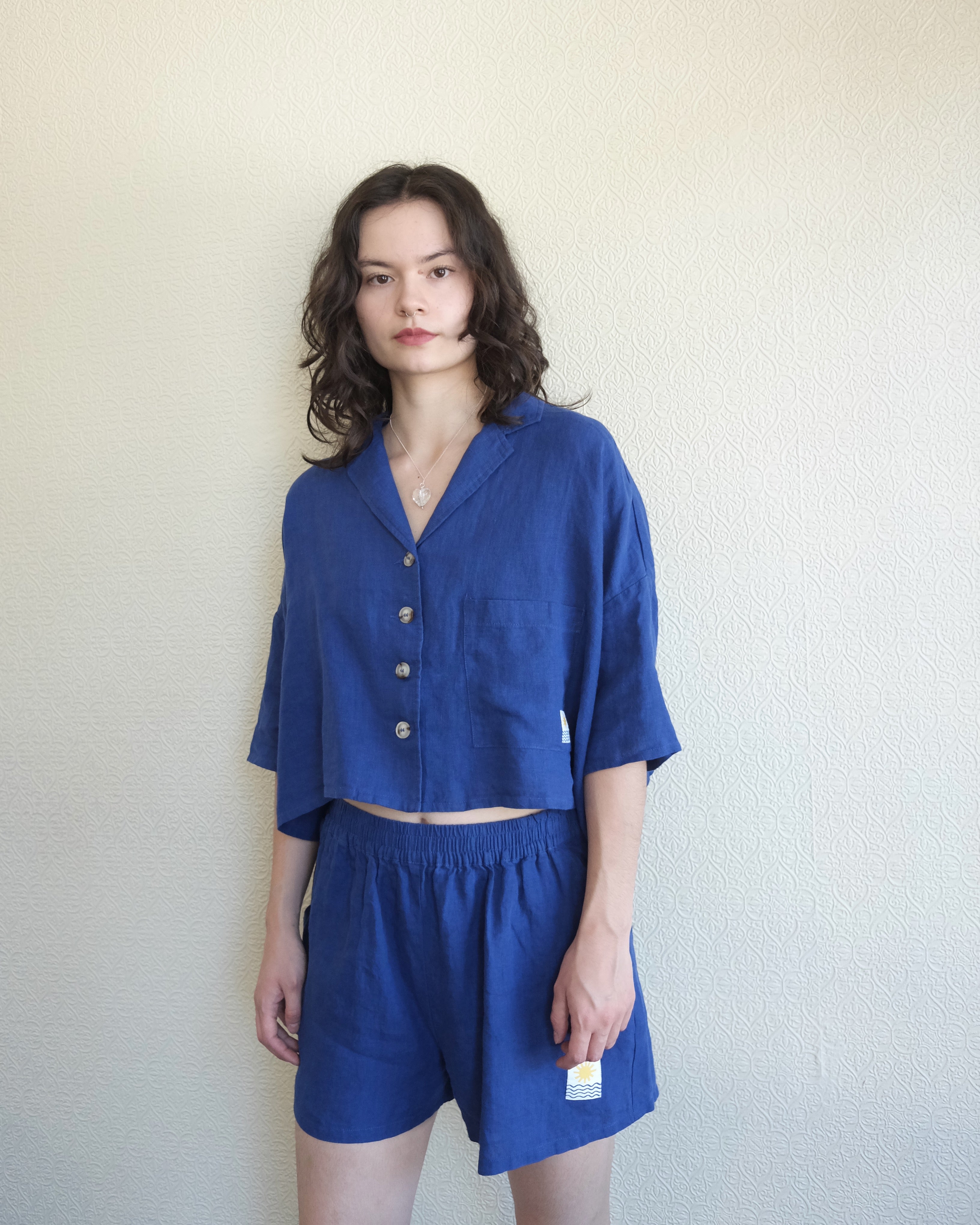 Maxim Shirt, Cobalt Linen