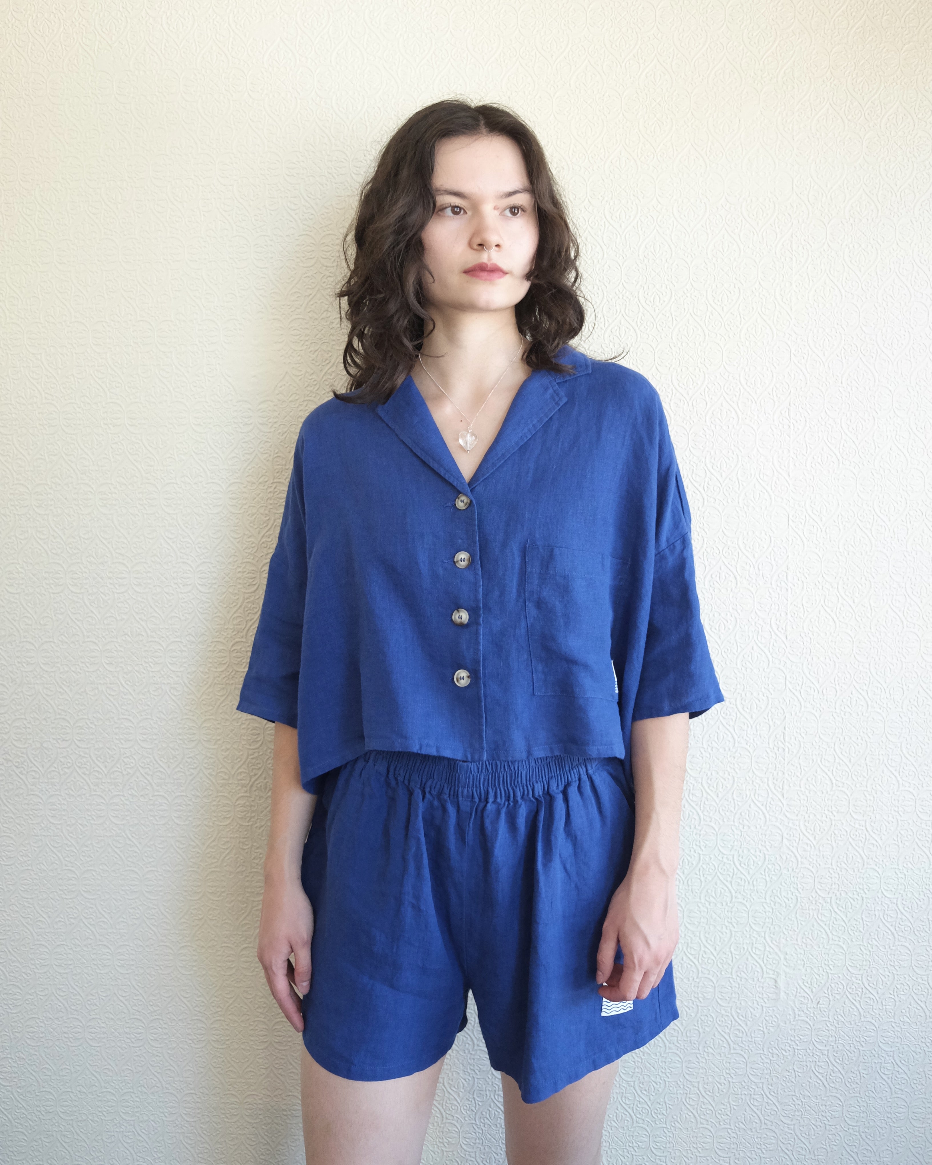 Maxim Shirt, Cobalt Linen