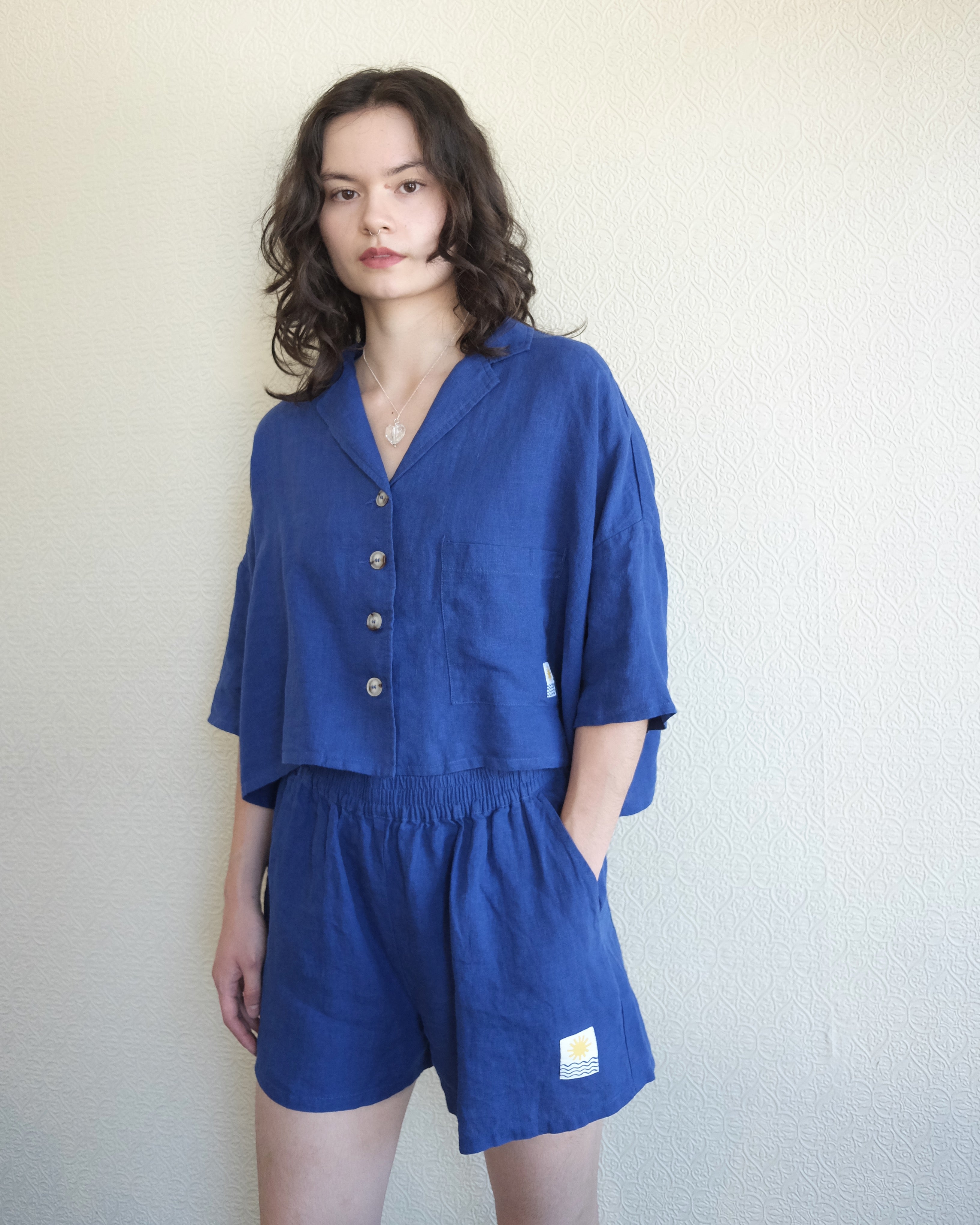 Maxim Shirt, Cobalt Linen