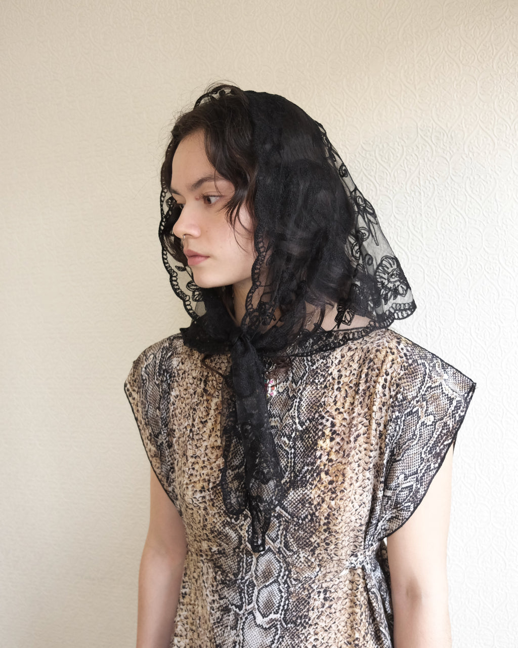 Lace Bandana, Black
