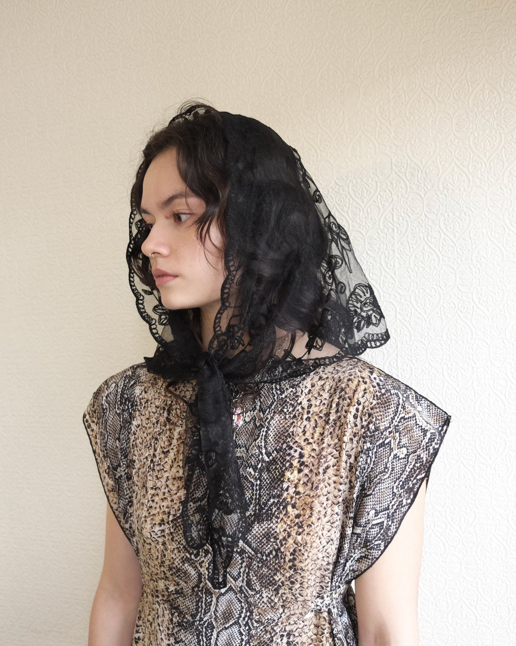 Lace Bandana, Black