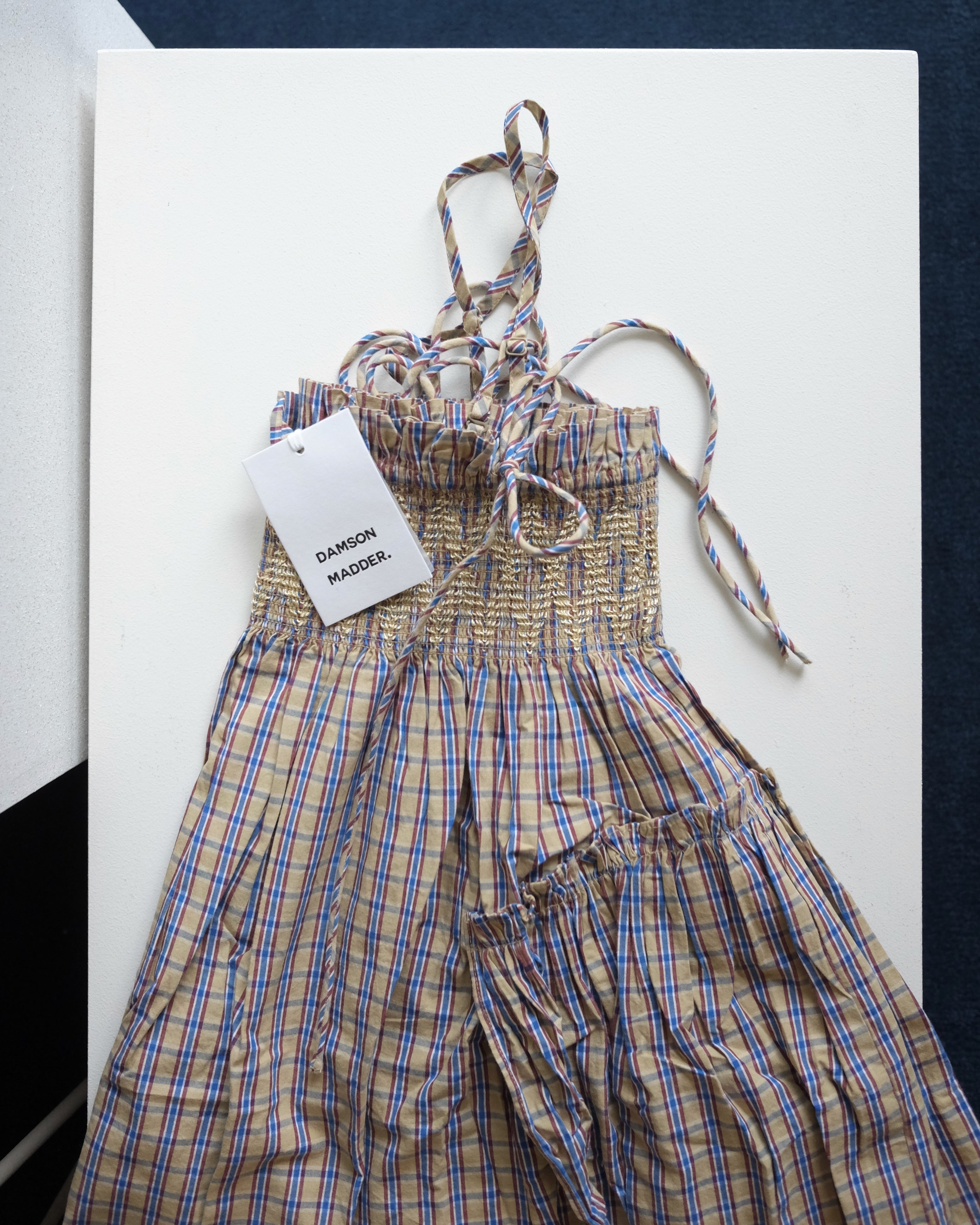 Lilo Mini Dress, Cardamom Check