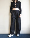 Heavy Cotton Tailored Trouser, Black