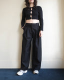 Heavy Cotton Tailored Trouser, Black