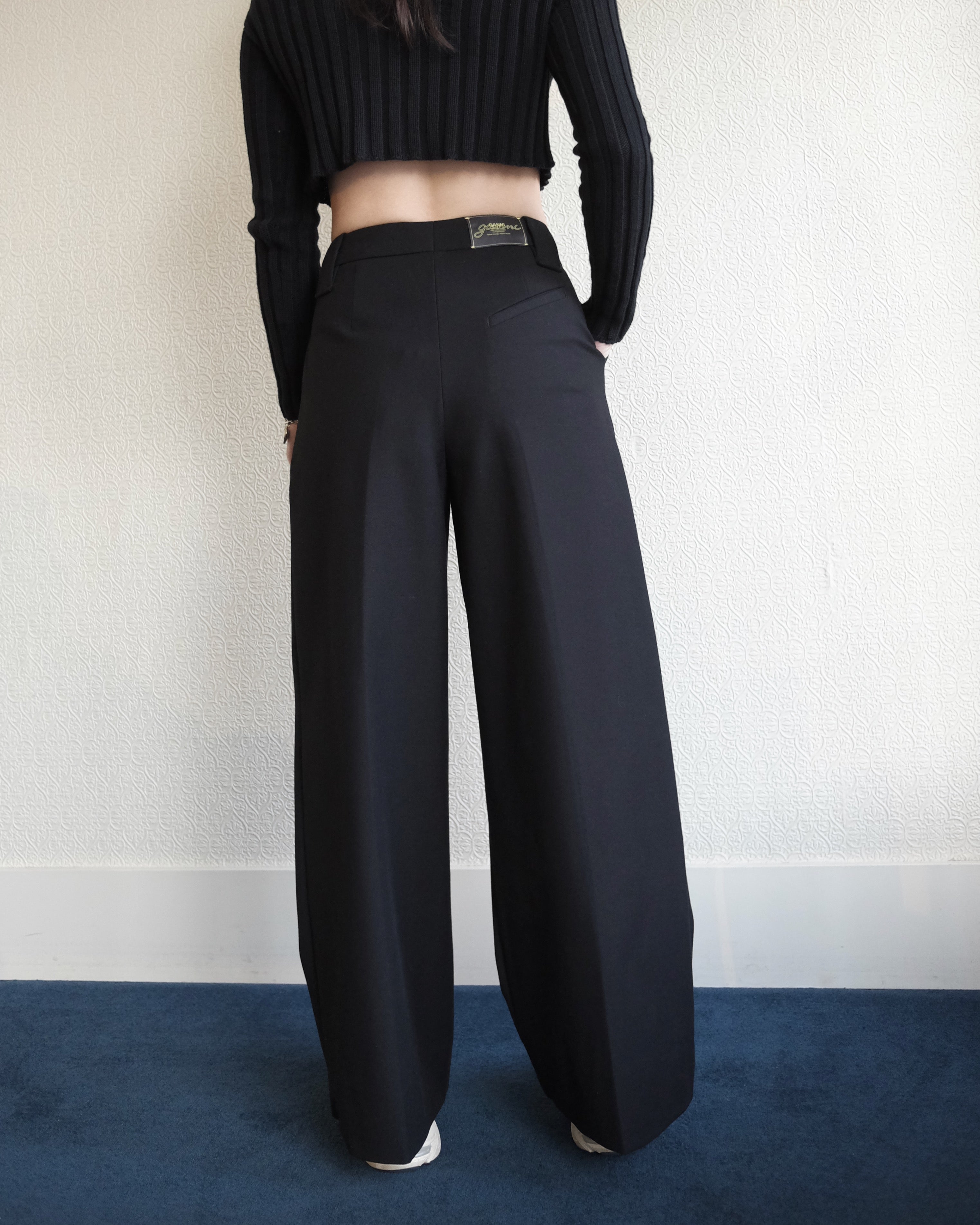 Heavy Cotton Tailored Trouser, Black