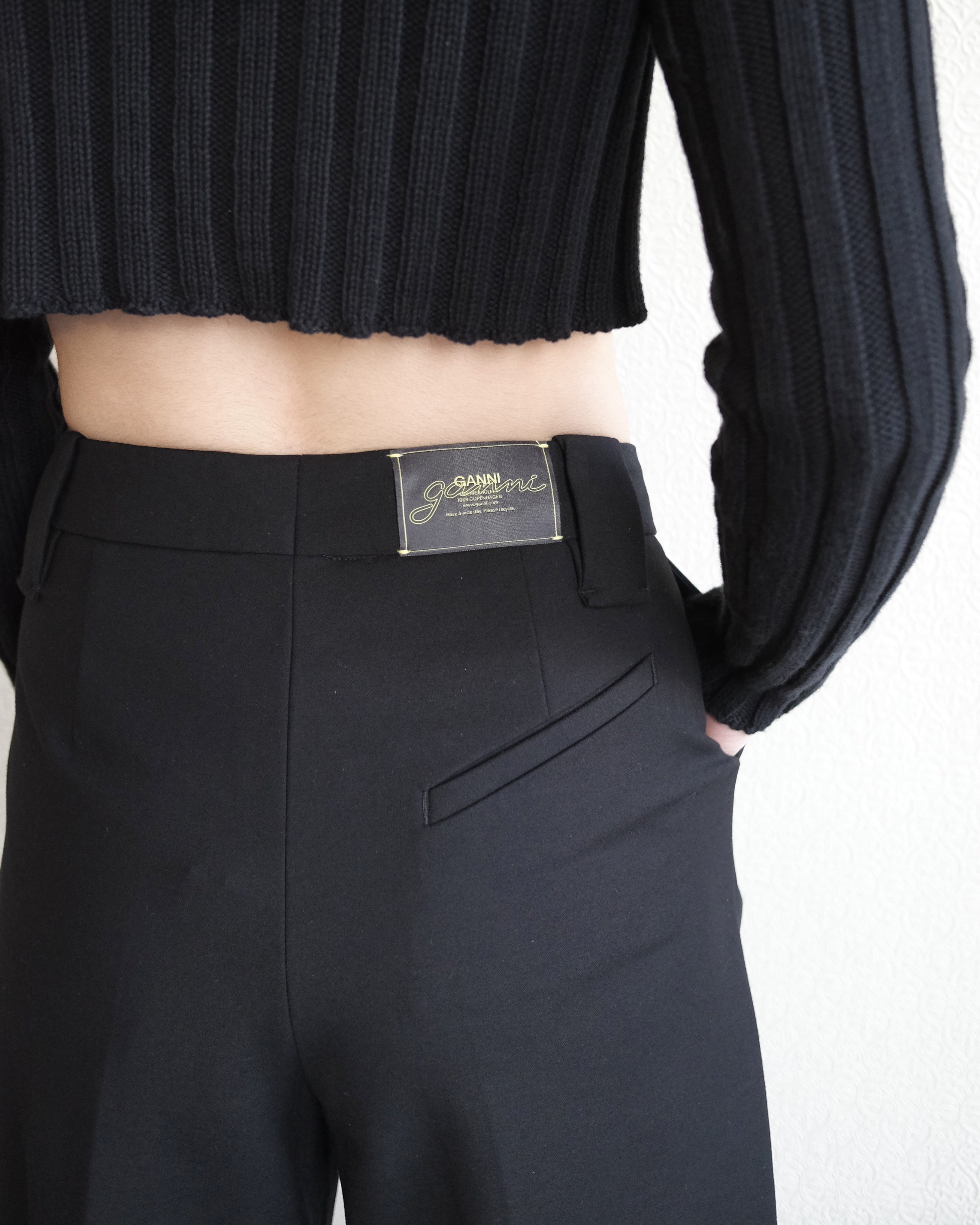 Heavy Cotton Tailored Trouser, Black