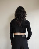 Macau Cardigan, Black Cotton