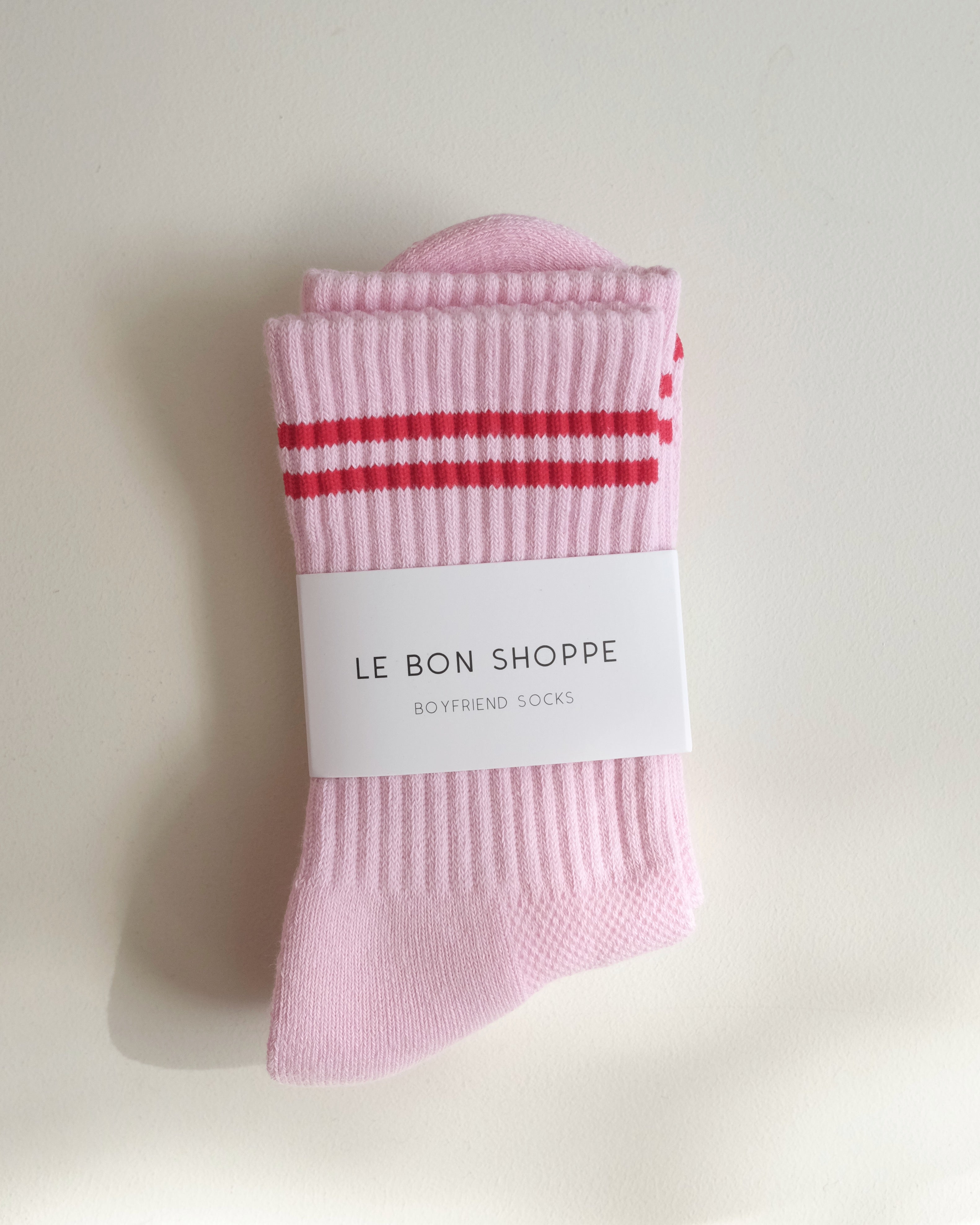 Boyfriend Socks, Amour Pink