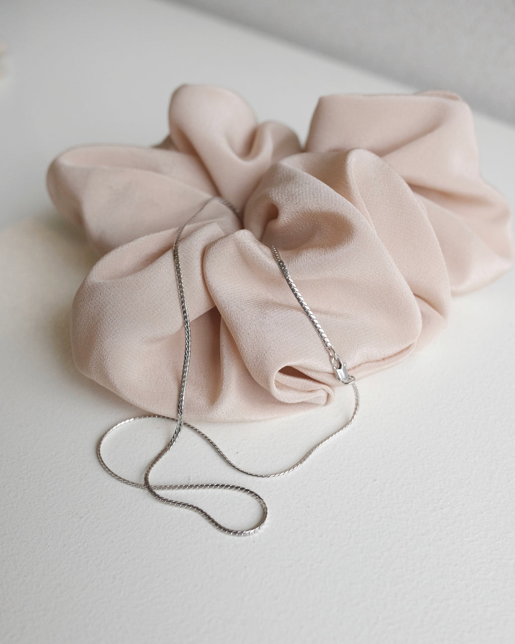 Mini Omega Chain, Silver Herringbone Chain