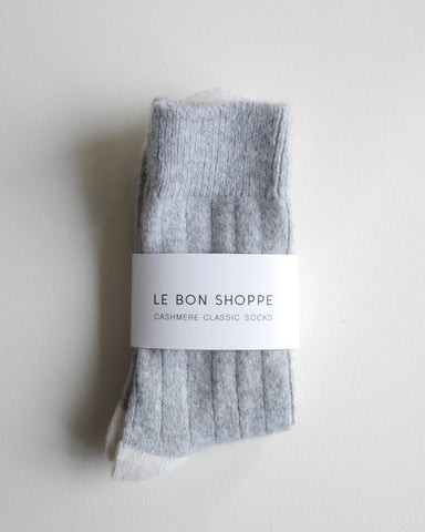 Cashmere Classic Sock, Grey Melange