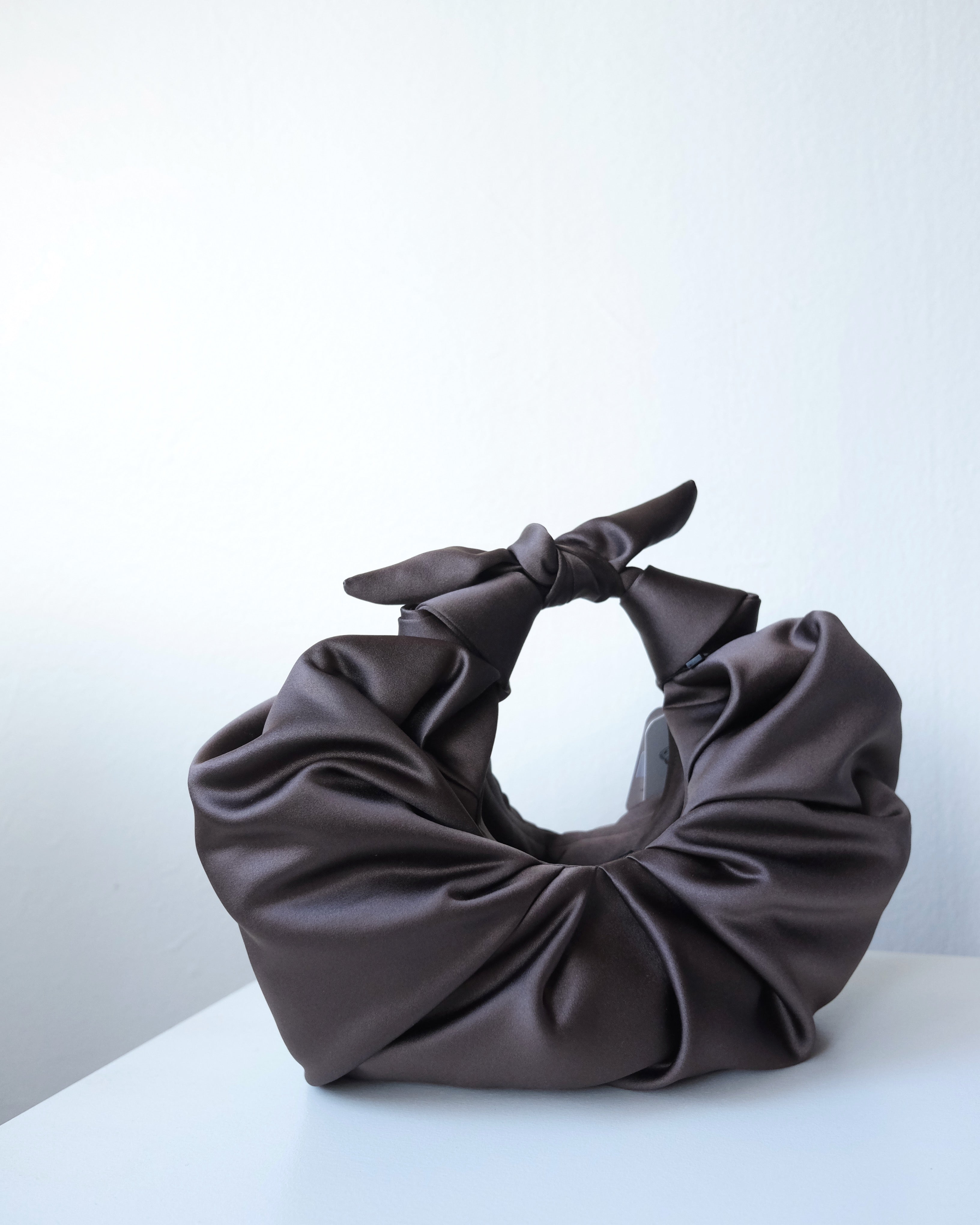 Kiku Croissant Bag, Root Satin