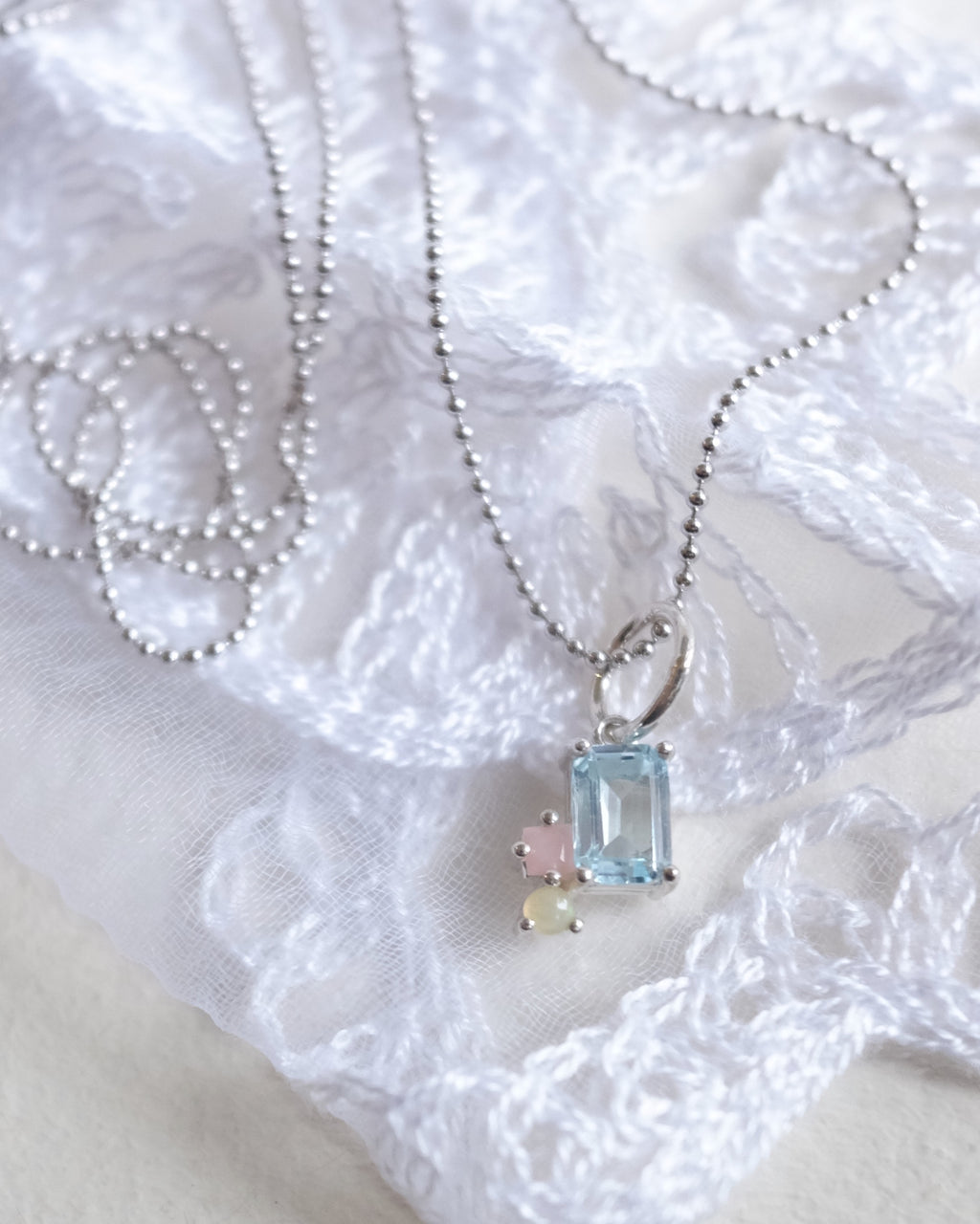 Abigail Pendant, Sky Blue Topaz