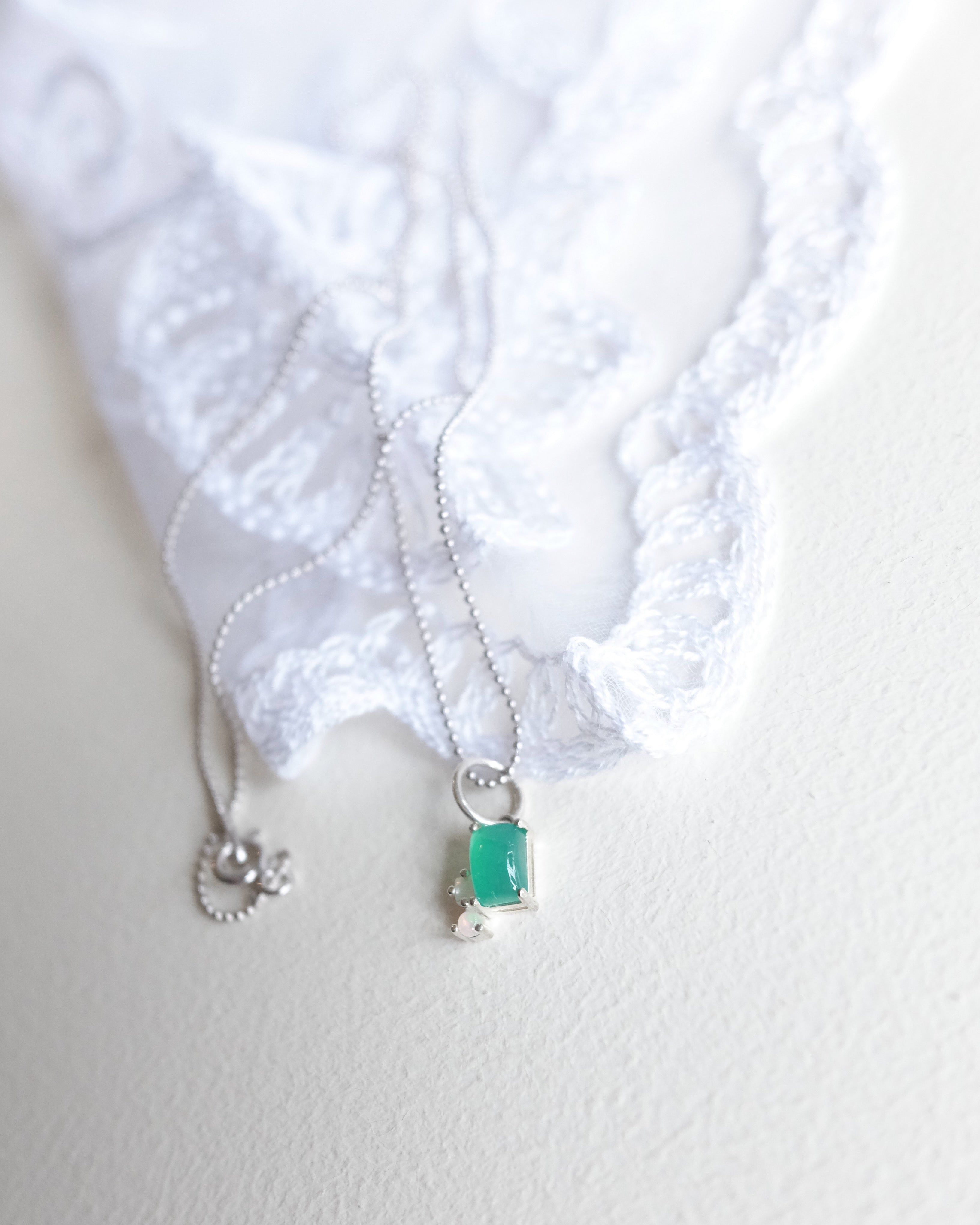 Abigail Pendant, Green Onyx