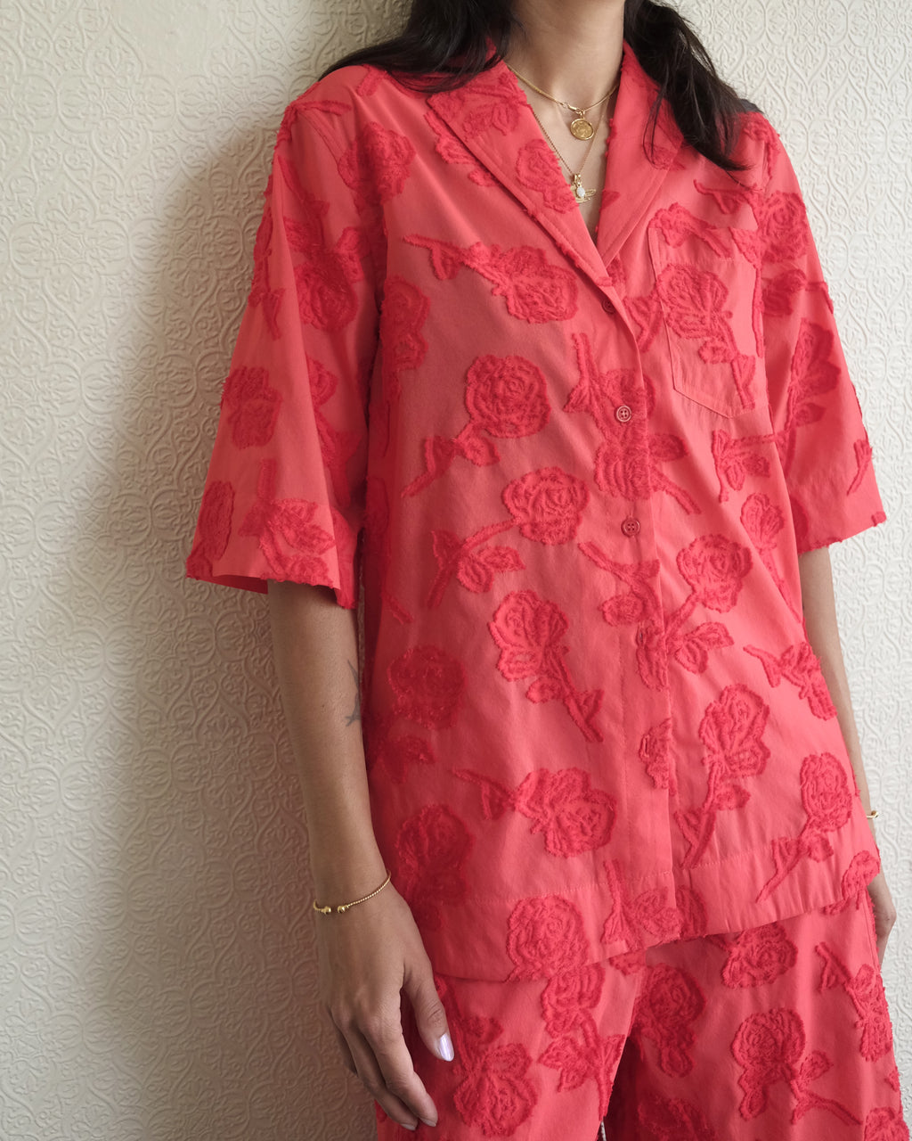 Fil Coupe Bowling Shirt, Fiery Red